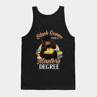Black Queen With A Masters Degree Graduation Class Of 2021 Tank Top